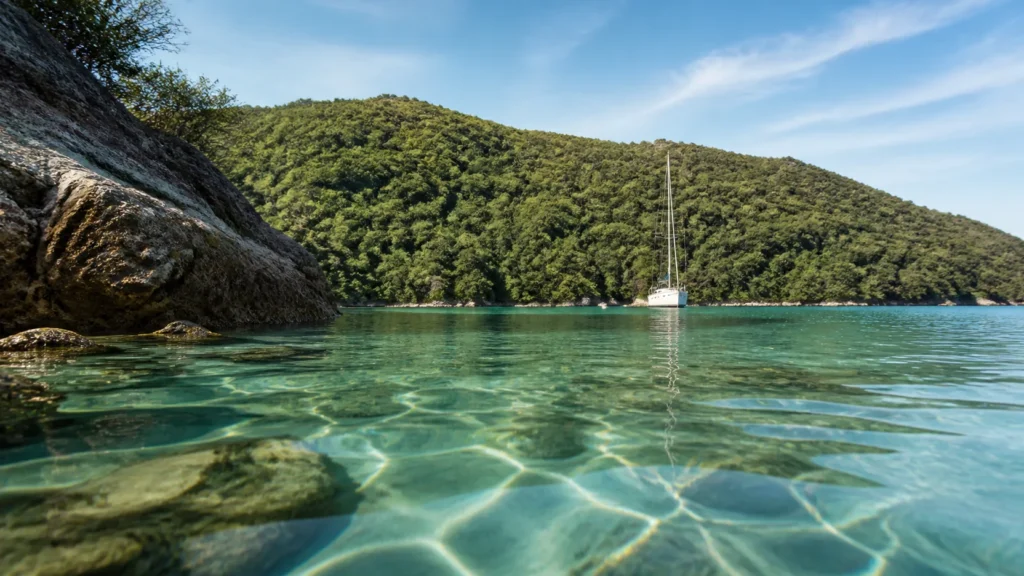 AI-generated editorial visualization of A documented BVI protected marine site.