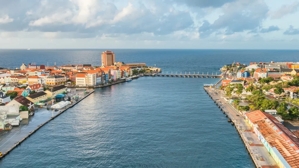 Colorful Cityscape View of Willemstad, Curacao