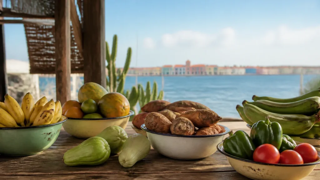 AI-generated editorial visualization of Use one table to hear Curacao rather than consume it.