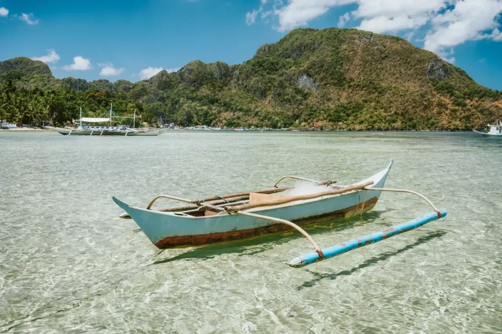 Banca boat in El Nido Bay, Palawan, Philippines