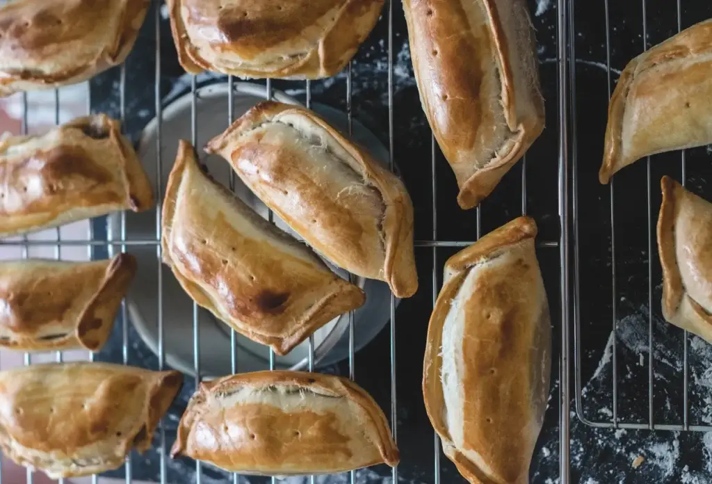 Chilean-style baked empanadas; illustrative food detail.
