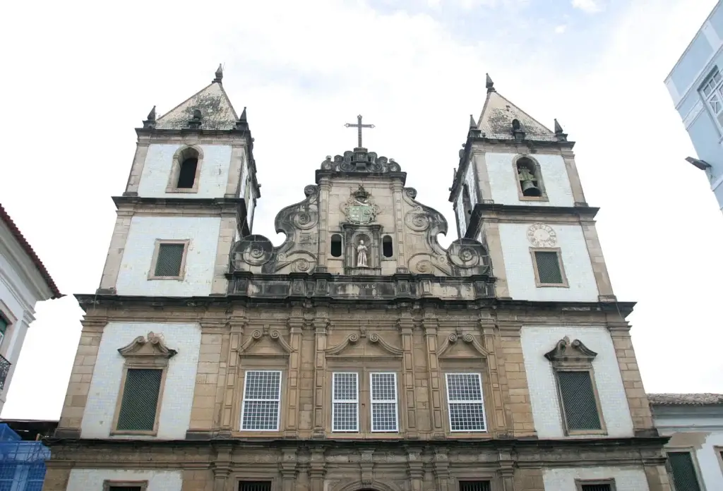 Church architecture in Pelourinho, Salvador, Bahia.