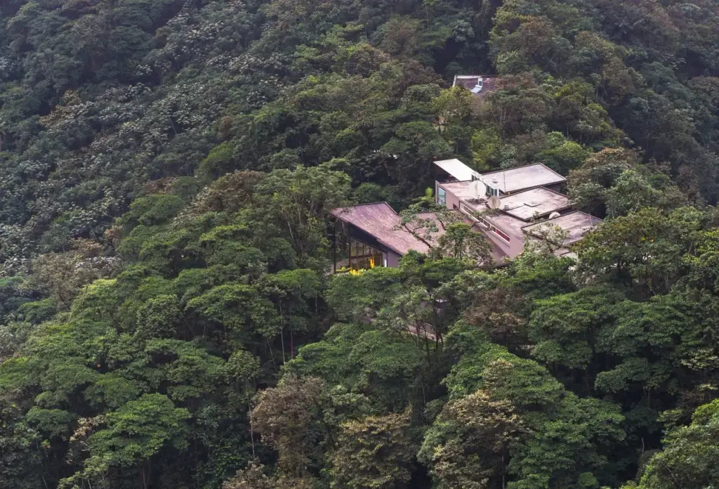 Mashpi Lodge surrounded by cloud forest in Ecuador's Pichincha Province.