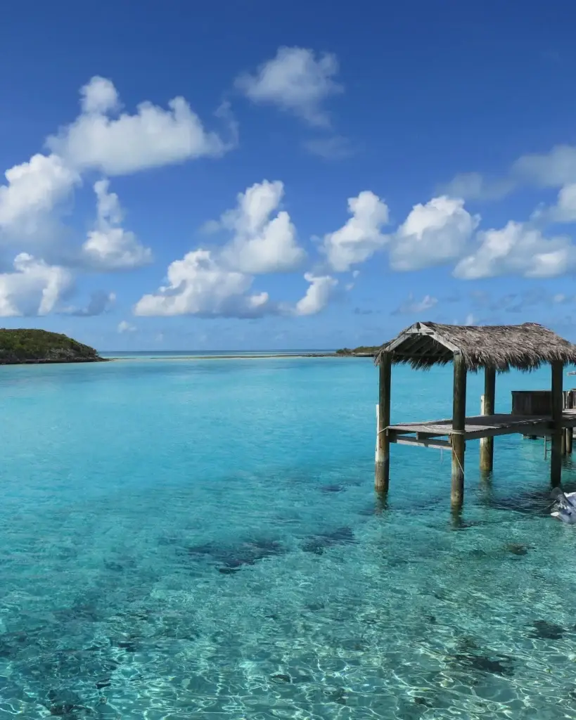 Coastal scenery in the Bahamas.
