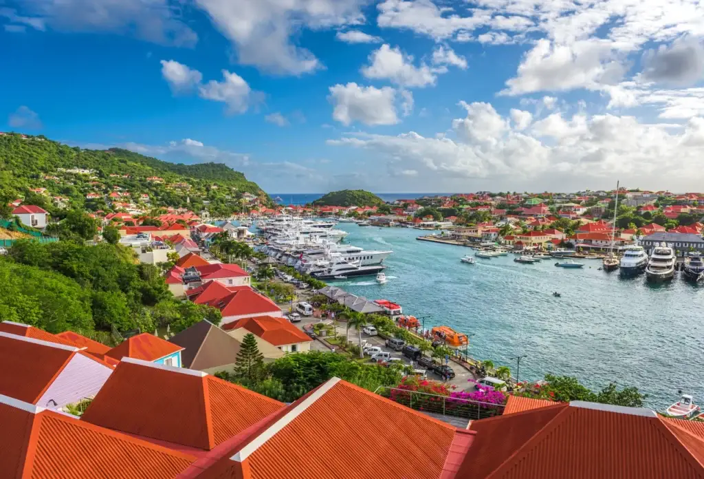 Gustavia harbor and town, Saint Barthélemy.