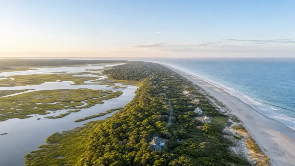Amelia Island Florida coastline and barrier-island geography