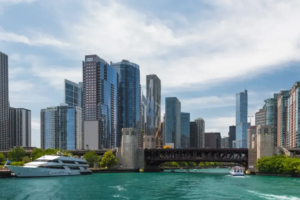 Chicago architecture viewed from the Chicago River