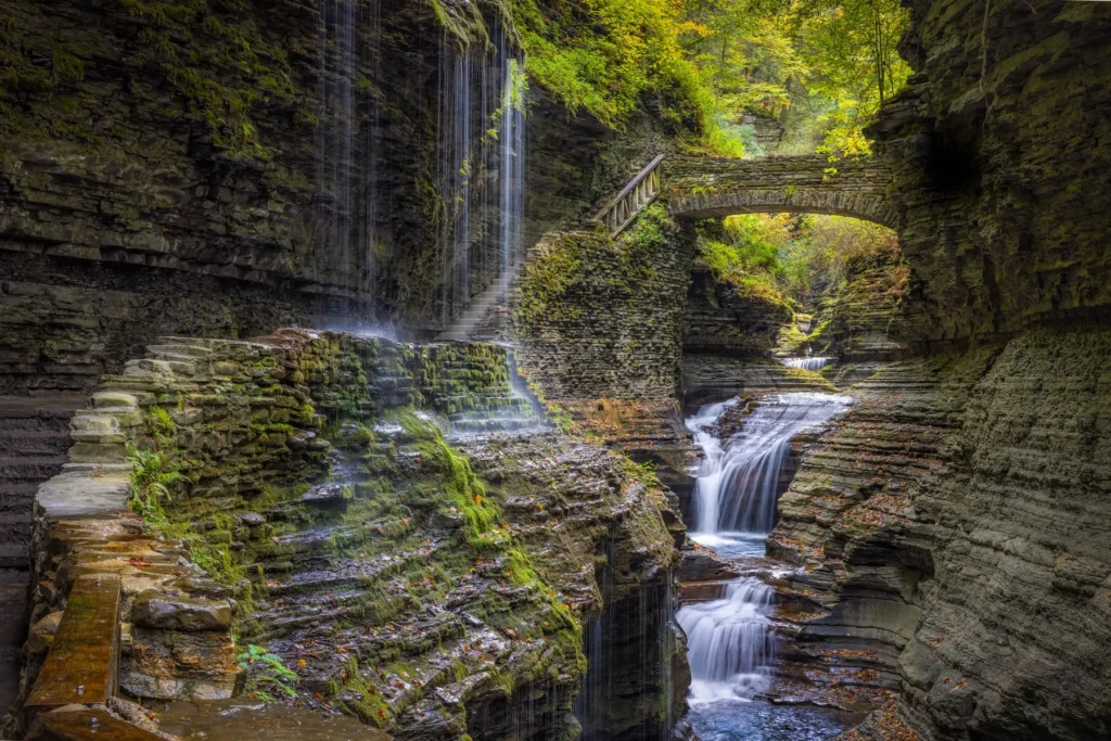 Watkins Glen State Park or Taughannock Falls State Park with exact metadata