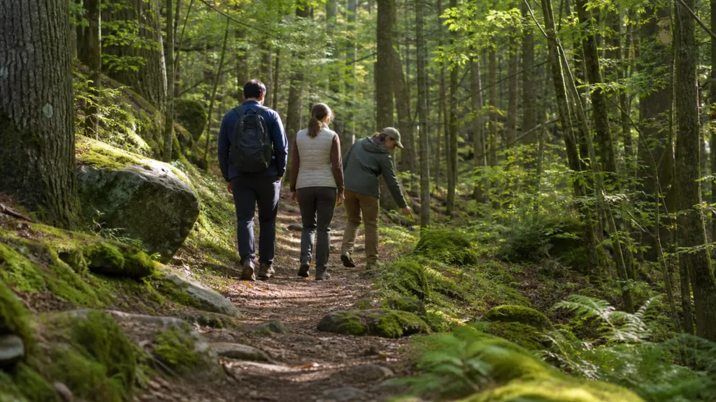 Catskill forest trail, escarpment or accessible nature route with exact metadata