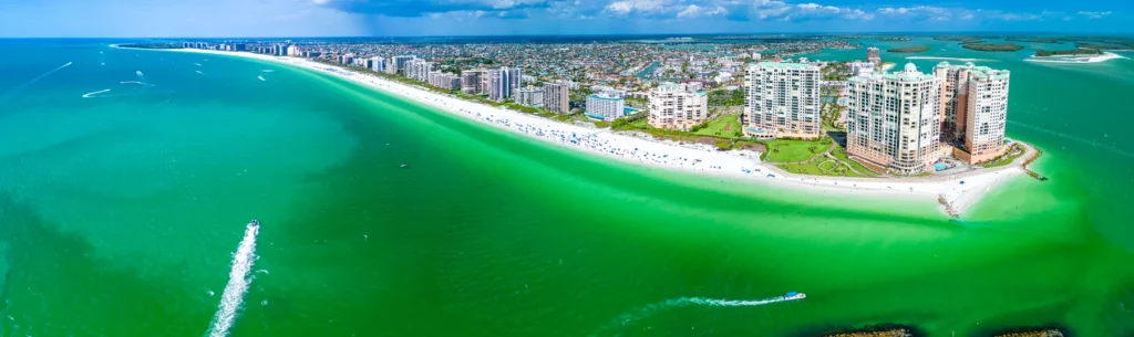 Marco Island Florida coastline, waterways and mangrove context