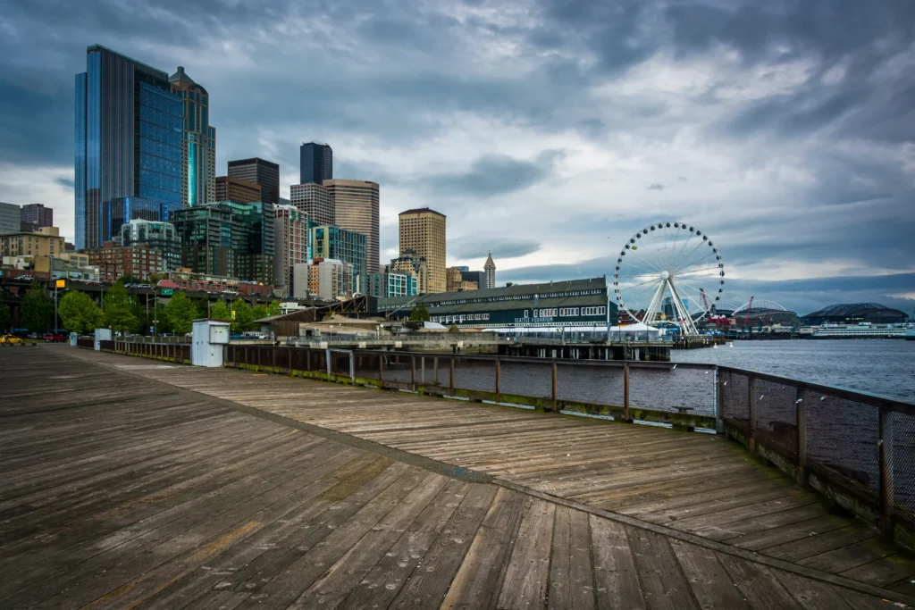 Downtown Seattle or Seattle waterfront streetscape