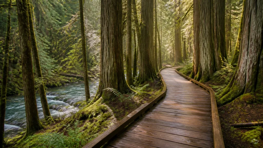 Trail of the Cedars, Lake McDonald forest or McDonald Creek