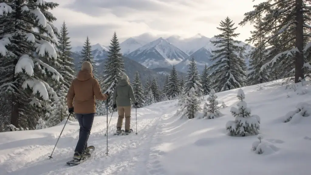 Whitefish Montana guided winter movement or snow landscape