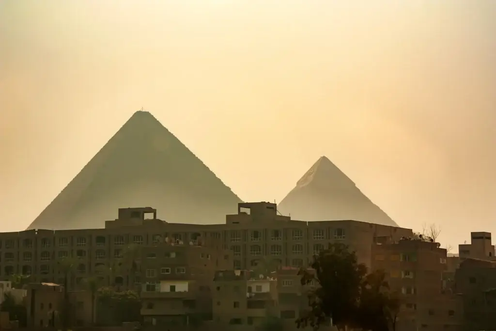 Giza and Saqqara pyramid landscape