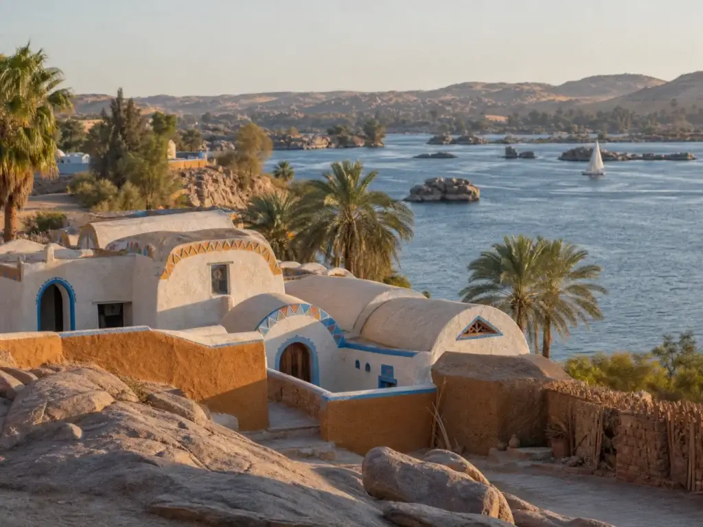 Aswan Nubian landscape and architecture