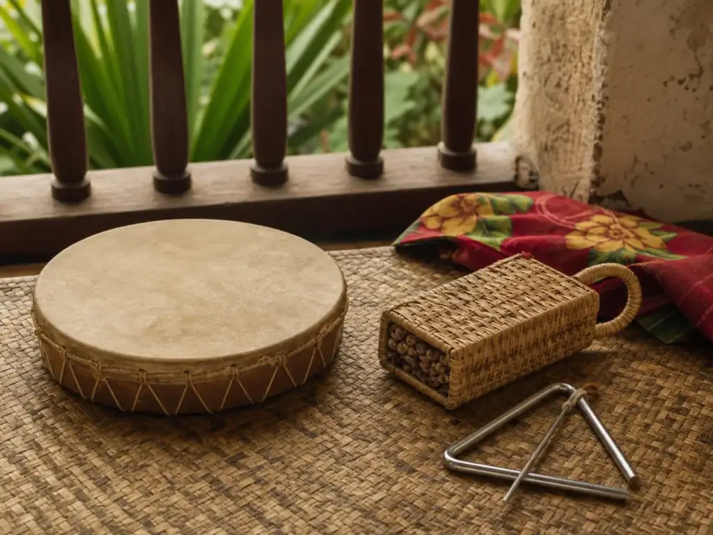 Traditional Mauritian sega instruments