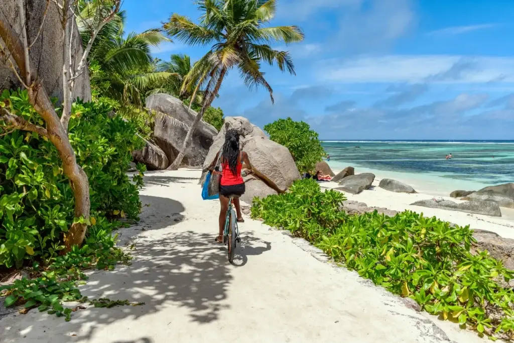 La Digue bicycle or low-traffic island road