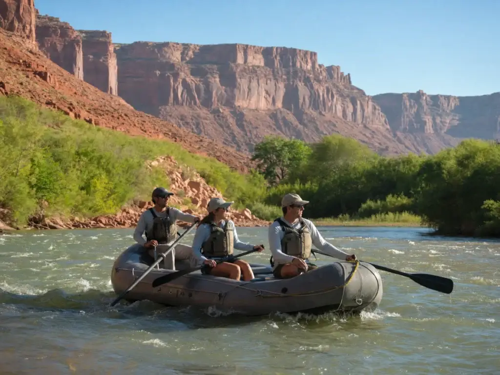 Guided rafting on the Fisher Towers section of the Colorado River